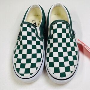 Vans Classic Slip-On Color Theory‎ Checkerboard Green Sneakers 2024 M 3.5 W 5